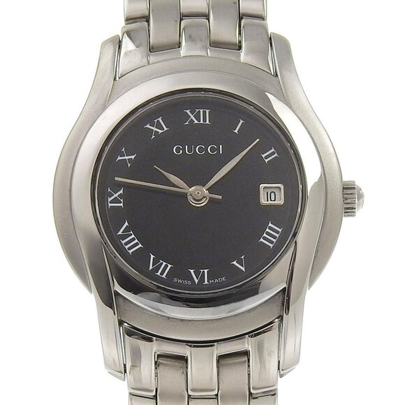 GUCCI Watches 5500L blackDial Stainless Steel Quartz Analog display Women - Picture 1 of 8